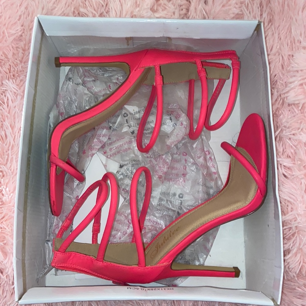 Hot Pink Jubilee Strap Heels